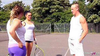 Cumshot Surprise: Jess Scotland Gets A Cocky Surprise After Tennis Match