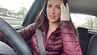 Sophia Smith In A Latex Gloves Fetish Car Ride