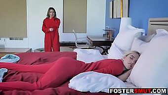 Foster Mom And Daughter Enjoy A Steamy Lesbian Encounter