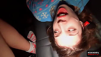 Experience The Magic Of Christmas With This Pov Video Of A Fan Fucking A Pornstar In A Car