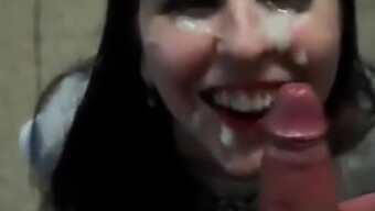 Cumshot On Face Of Amateur Slut