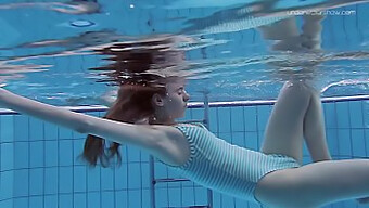 European Teen Anna Netrebko Shows Off Her Skinny Body In A Pool