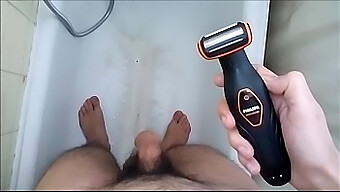 Indulging In A Solo Session Of Hair Removal In The Bathroom