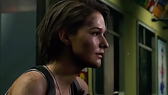 Jill Valentine Mengambil Batang Besar Dalam Video Animasi 3d Ini.