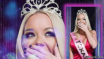 Interracial Dubbel Penetration Med Miss America Och Hennes Slav