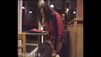 Girl Urinates In Public On Restaurant Floor